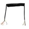 ACFFVBW Coiled Extension Cord, 5 Cores 0.5mm2 Spring Telescopic Wire Expandable Black Power Cord(Stretch 3 Meter) view 1