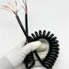 ACFFVBW Coiled Extension Cord, 5 Cores 0.5mm2 Spring Telescopic Wire Expandable Black Power Cord(Stretch 3 Meter) view 2