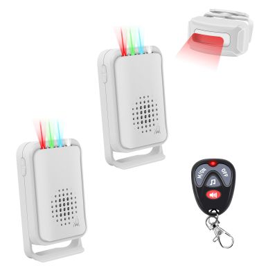 USUPERINK Outdoor Motion Sensors with Alarm,Driveway Alarms Wireless Outside Weatherproof,IP64 Waterproof,902ft Long Range,Protect Property Security Alert System(1Sensors & 2Receiver & RMT)