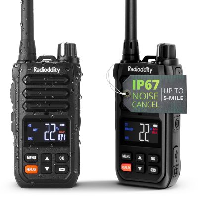 Radioddity X1 Walkie Talkies for Adults, IP67 Waterproof FRS 2-Way Radio with 5 Mile Reliable Long Range, Durable Noise Reduction & NOAA Weather Alerts for Outdoor Adventures, 2 Pack
