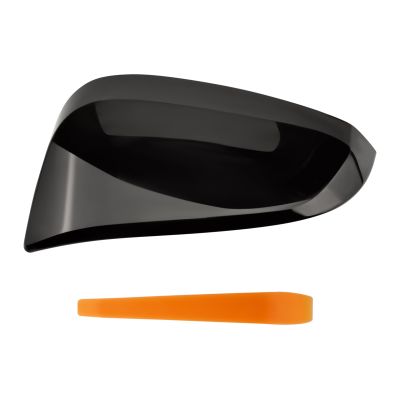 Black Door Rearview Mirror Cover Fits for Toyota 2013-2023 4Runner 2016 RAV4 HV 2013-2015 RAV4 87915-42160-A0 87915-42160-A1 (Left Driver Side)