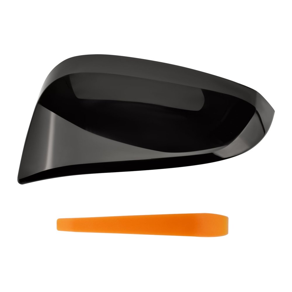 Black Door Rearview Mirror Cover Fits for Toyota 2013-2023 4Runner 2016 RAV4 HV 2013-2015 RAV4 87915-42160-A0 87915-42160-A1 (Left Driver Side)