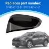 Black Door Rearview Mirror Cover Fits for Toyota 2013-2023 4Runner 2016 RAV4 HV 2013-2015 RAV4 87915-42160-A0 87915-42160-A1 (Left Driver Side) view 4