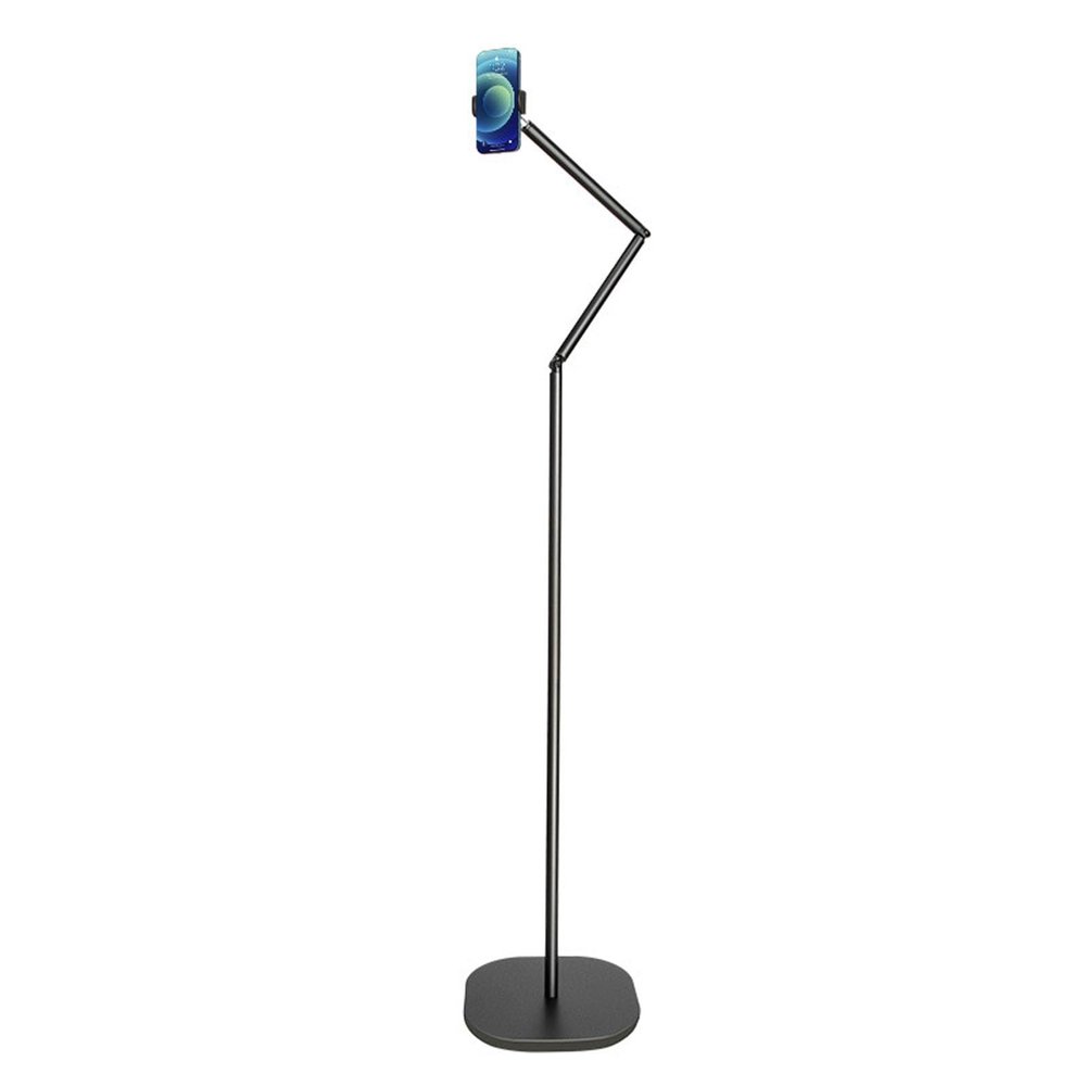 Vttui Tablet Floor Stand,with Heavy Duty Base,Phone Holder,Overhead & Selfie Stick for Recording/Watching/Vlog