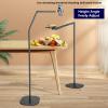 Vttui Tablet Floor Stand,with Heavy Duty Base,Phone Holder,Overhead & Selfie Stick for Recording/Watching/Vlog view 3