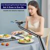 Vttui Tablet Floor Stand,with Heavy Duty Base,Phone Holder,Overhead & Selfie Stick for Recording/Watching/Vlog view 4