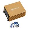 Rockville Car Audio Bundle with RDT-2 Gold 2 Channel Amplifier 400W RMS / 166W Max Class D, Compact Design, RWK42 4 Gauge Amp Wiring Kit 2 RCA Cables Superflex Jacket (2 Items) view 1