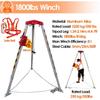ERoomQ Tripod Confined Space Rescue Tripod Confined Space Tripod Heavy Duty Aluminum for Deep Well/Sewerage/Flue, Adjustable Height Lifting Rescue Equipment, Retractab(1800lbs(82ft Winch) view 2