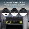Car Audio Stereo, Single Din, Bluetooth, No CD DVD Player, FM Radio Receiver, with Handsfree and Voice Control & App Control, Supports MP3/SD/TF/AUX/USB/Remote/Type-C Fast Charging/Phone Holder view 4