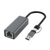 USB Type-C to Ethernet Adapter, Aluminum Alloy, 1000M Gigabit Network Card, Plug and Play, No Driver Required, Compatible with Switch, Mobile, Laptop, TV Box view 1