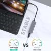 USB Type-C to Ethernet Adapter, Aluminum Alloy, 1000M Gigabit Network Card, Plug and Play, No Driver Required, Compatible with Switch, Mobile, Laptop, TV Box view 2