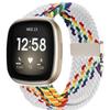 Issinlky Nylon Braided band Compatible with Fitbit Versa 3/Versa 4, Elastic Band for Fitbit Sense 2/Sense view 1