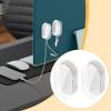 AsrMyjcx 2Pcs Self Sticky USB Cable Winder Organizer Cord Holder Sturdy Multifunctional for PC Desktop Wire Management Fit 1M Cables, Transparent view 3