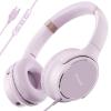 USB C Wired Over-Ear Headphones with Microphone, Volume Control, Share Port, and Adjustable Headband Foldable Stereo Headset for Adult/Teens for iPhone 16, Samsung, Laptop, Gaming, Travel view 1
