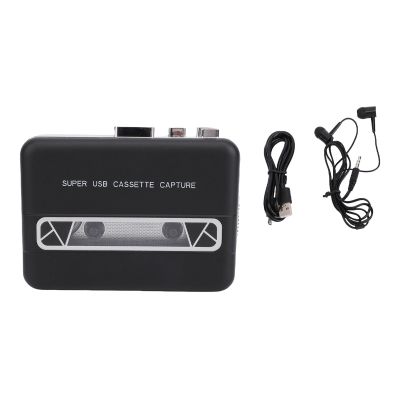 Fockety Portable Cassette Player, Compact Vintage Cassette Tape Player with USB C, 3.5mm Headphone Jack & Built in Speakers, Portable Cassette to MP3 Converter for Home, Study, Work