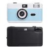 BONKZEBU 35mm Film Camera Vintage Reusable Lightweight Built in Flash 28MM F8 Lens 1120s Shutter Speed for Photography Enthusiasts Travelers Analog Hobbyists (Blue White) view 1