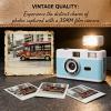 BONKZEBU 35mm Film Camera Vintage Reusable Lightweight Built in Flash 28MM F8 Lens 1120s Shutter Speed for Photography Enthusiasts Travelers Analog Hobbyists (Blue White) view 3