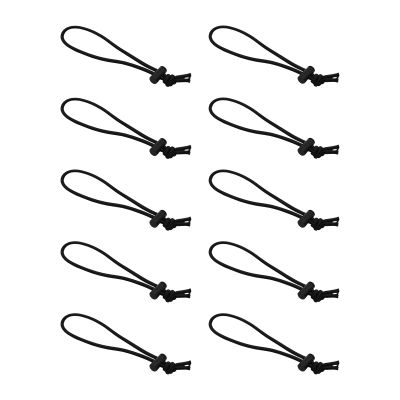 10Pcs Bungee Cord Clip Elastic Cable Tie Strap Hook Adjusted Cord Elastic Rope with Buckle Tie Down Strap