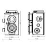 BONKZEBU 35MM Dual Lens Film Camera DIY Classic Retro Double TLR Camera Build Your Own Vintage Photography Compatible with 135 Film for Photography Enthusiasts ABS Black view 2