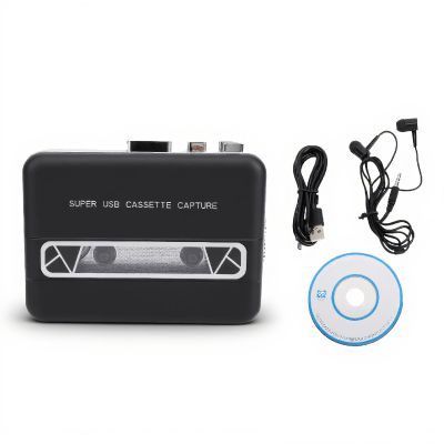 fosa Cassette Tape to MP3 Converter, Cassette to Digital Converter, Portable Cassette Player with Built in Speaker 3.5mm Earphone Jack, for Laptop PC CD Burner