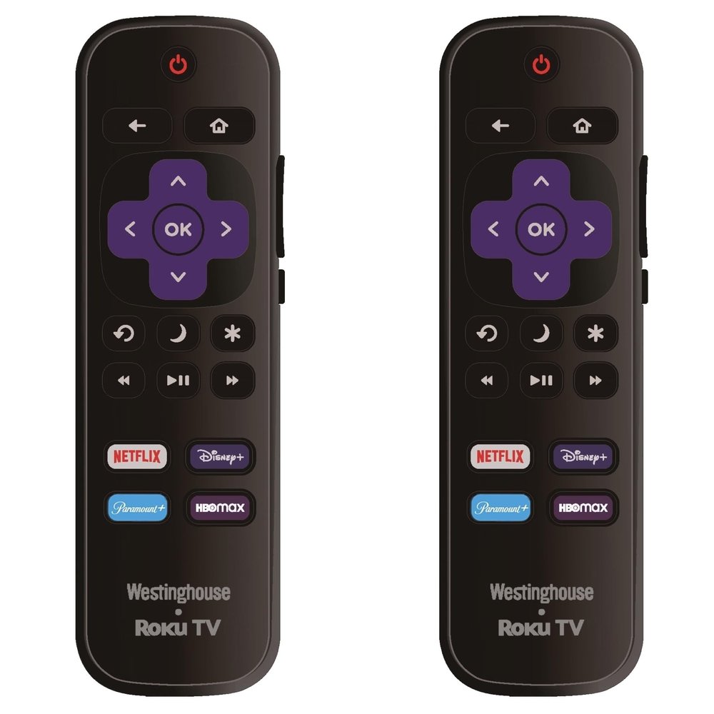 2 Pack - OEM Replacement Remote Control fit for All Westinghouse Roku TV Smart TVs Not for Roku Stick and Roku Box (Netflix/Apple TV+ / Paramount+ / HBO Max)