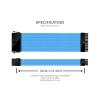 NCK1 Series PSU Extension Cable Kit, Solid Color Cable Solid Combo 300mm ATX24 Pin PCI-E 8Pin 8Pin with Combs(Kit B,Sky Blue) view 4