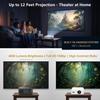Boss A5 Smart Projector | Full HD 1080P LED | 4000 Lumens Brightness | Android WiFi Bluetooth | Auto Focus | Auto Keystone | Up to 12ft Screen | Home Theater & Gaming Compatible view 3