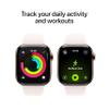 Apple Watch Series 11 [GPS + Cellular 42mm] Smartwatch with Gold Titanium Case with Light Blush Sport Band - S/M. Sleep Score, Fitness Tracker, Health Monitoring, Always-On Display, Water Resistant view 3