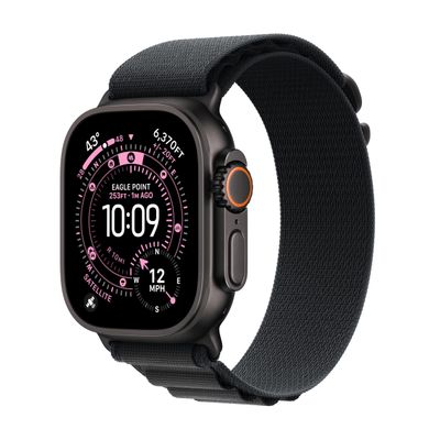 Apple Watch Ultra 3 [GPS + Cellular 49mm] Running & Multisport Smartwatch w/Rugged Titanium Case w/Black Alpine Loop - S. Satellite Communications, Advanced Health & Fitness Tracking