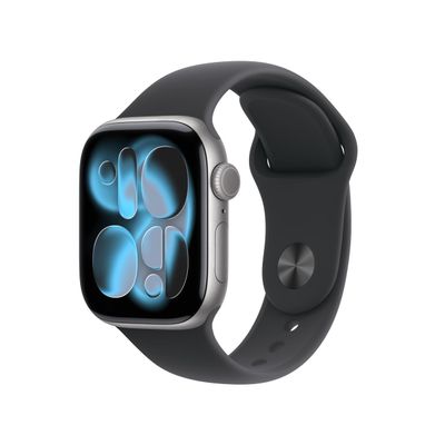 Apple Watch Series 11 [GPS + Cellular 42mm] Smartwatch with Space Gray Aluminum Case with Black Sport Band - S/M. Sleep Score, Fitness Tracker, Health Monitoring, Always-On Display, Water Resistant