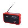 Luocute Hand Crank Solar Radio, Portable Emergency Radio with LED Flashlight, AM FM and SOS Alarm for Camping, Hiking, Night Riding, Daily Carry, Emergency Relief (Red) view 1