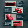 Luocute Hand Crank Solar Radio, Portable Emergency Radio with LED Flashlight, AM FM and SOS Alarm for Camping, Hiking, Night Riding, Daily Carry, Emergency Relief (Red) view 3