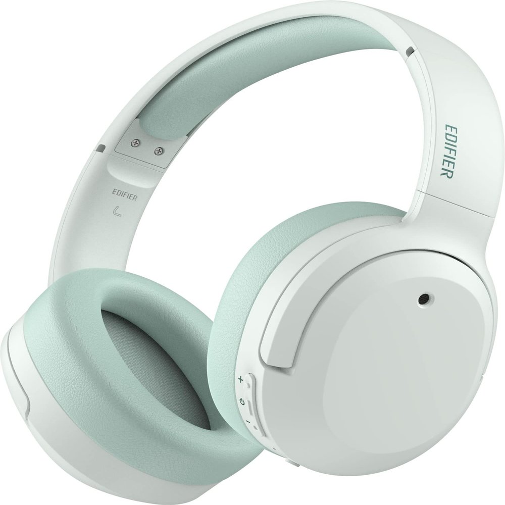 Edifier W820NB Plus Hybrid Active Noise Cancelling Headphones - LDAC Codec - Hi-Res Audio Wireless & Wired - Fast Charge - 49H Playtime - Over Ear Bluetooth V5.2 Headphones- Green (Renewed)
