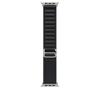 Apple Watch Band - Alpine Loop - 49mm - Black - Large - Natural Titanium Finish view 1