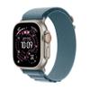 Apple Watch Ultra 3 [GPS + Cellular 49mm] Running & Multisport Smartwatch w/Rugged Titanium Case w/Light Blue Alpine Loop - S. Satellite Communications, Advanced Health & Fitness Tracking view 1
