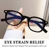 Blue Light Blocking Reading Glasses for Women Men Stylish Retro Square Premium Readers Reduce Eye Strain Comfortable (Black, 2.75, x) view 2