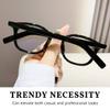 Blue Light Blocking Reading Glasses for Women Men Stylish Retro Square Premium Readers Reduce Eye Strain Comfortable (Black, 2.75, x) view 3