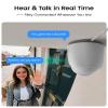 ZOSI C220 4K 8CH POE NVR Security Camera System with 2TB HDD, 6 x 8MP PoE IP Dome Cameras with AI Human/Vehicle/Face Detection, C518 4K Indoor Security Camera, WiFi Pan/Tilt Pet/Dog/Baby Plug-in IP Ca view 4