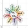 3PCS You are Unique Enough Worthy Loved Bible Verse Stickers, Vinyl Sticker, 3 Inch, Die-Cut Design, for Laptops and Smooth Surfaces view 2