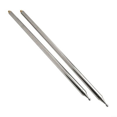 2 Pcs 5.6M/18.4FT 14-Section Telescopic Whip Antenna 201 Reinforced Stainless Steel For Amateur Radio DIY For Yagi For GP V Antenna Stronger Stress Points Extended Lifting Span