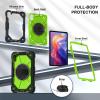 for Xiaomi Redmi Pad 2 11 inch 2025 Shockproof Heavy Duty Case Hybrid Silicone Cover with 360 Rotating Stand, Anti-Scratch Silicone PC Armor Adjustable Shoulder/Wrist Straps(Yellow Green) view 2