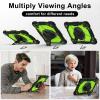 for Xiaomi Redmi Pad 2 11 inch 2025 Shockproof Heavy Duty Case Hybrid Silicone Cover with 360 Rotating Stand, Anti-Scratch Silicone PC Armor Adjustable Shoulder/Wrist Straps(Yellow Green) view 4