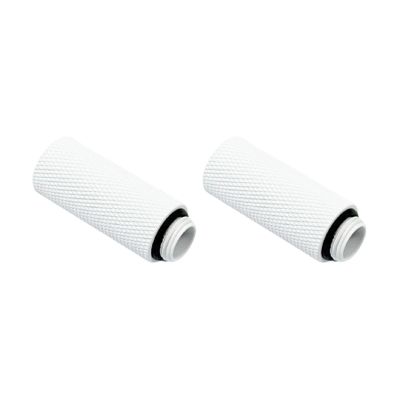 greenDracaena Dracaena.io 2 Pack G1/4" 40mm Height Male to Female Extender Fittings, Brass Compression Fittings with O Rings for PC Liquid Cooling Loop, Water Cooling Tube Connectors, White