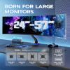 ARES WING Single Monitor Mount with RGB, Heavy-Duty Gaming Monitor Arm fits for 24"-57" Ultrawide Screen, Adjustable Computer Monitor Stand Holds Up to 60LBS with VESA Mount, Clamp & Grommet, Black view 3