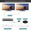 HDMI Splitter 1 in 2 Out, 4K@30Hz HDMI Splitter 1x2 Support 3D 1080P Full HD Compatible with PS5/4/3 Xbox Nintendo Roku HDTV Fire Stick Blu-ray Silver (Only Mirrors Screens) view 3