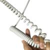 ACFFVBW Coiled Extension Cord, 8 Core White Spring Wire OD 5mm Shiny PU Pure Copper Flexible Signal Spiral Cable Stretch 3 Meters 6(Spiral Length 0.8meters) view 2