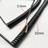 ACFFVBW Coiled Extension Cord, 20AWG Black Spiral Cable Spring Cold, Power(Stretch 1.25 Meters) view 3