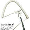 ACFFVBW Coiled Extension Cord, White 2 Core Spiral Power 0.75mm Square Electrical Telescopic Copper Spring Cable(Undraw 3.75 Meter) view 4