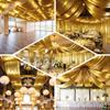 10 Panels 5ft(W) x 20ft(H) Gold Backdrop Curtain for Wedding Parties  20 FT Extra Long Wrinkle Free Shimmer Back Drop Cloth for Valentine's Day, Photography, Birthday, Graduation Background view 3