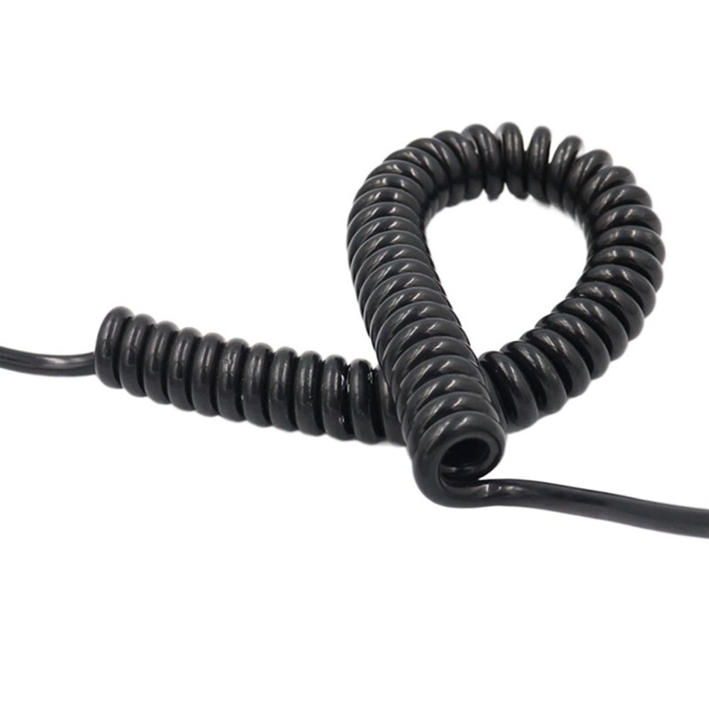 ACFFVBW Coiled Extension Cord, 7 Core 22AWG Spiral Shielding Cable Stretch 1 Meter to 10 Meters 0.3mm Square Spring Expansion Wire(Stretch 1 Meter)